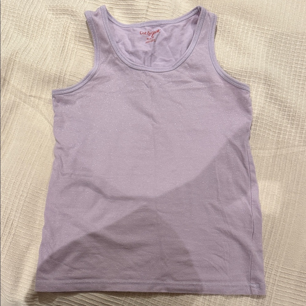 Cat & Jack Light Purple Glitter Tank Top(Ships from OR)